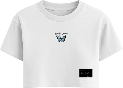 T-Shirt White Woman Origenes Butterfly