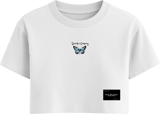 T-Shirt White Woman Origenes Butterfly